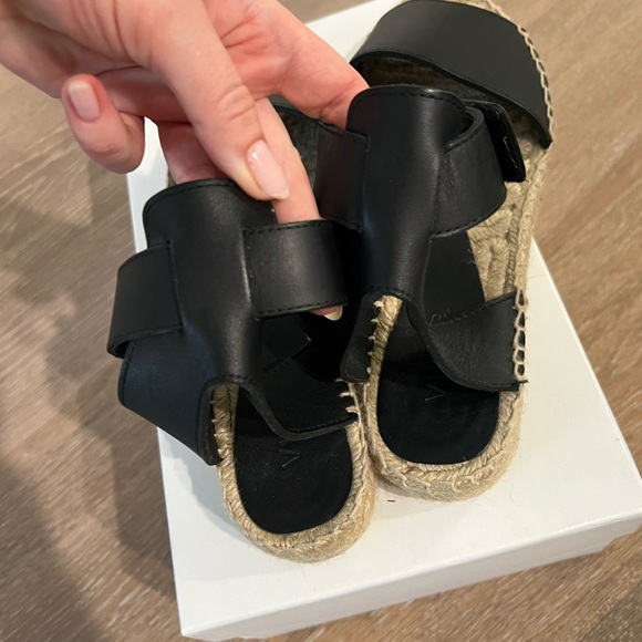 NWT Vince Edie Platform Espadrille Sandal, Black - Picture 14 of 16